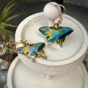 Butterfly dangle earrings